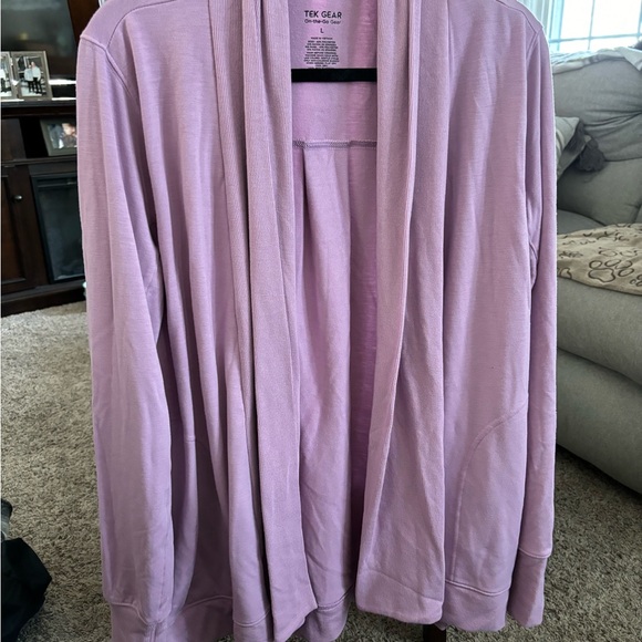 Womens Size Large Tek Gear Cardigan NWOT Purple - Picture 1 of 6
